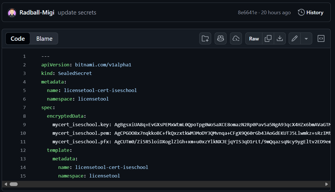 Sealed Secrets encription